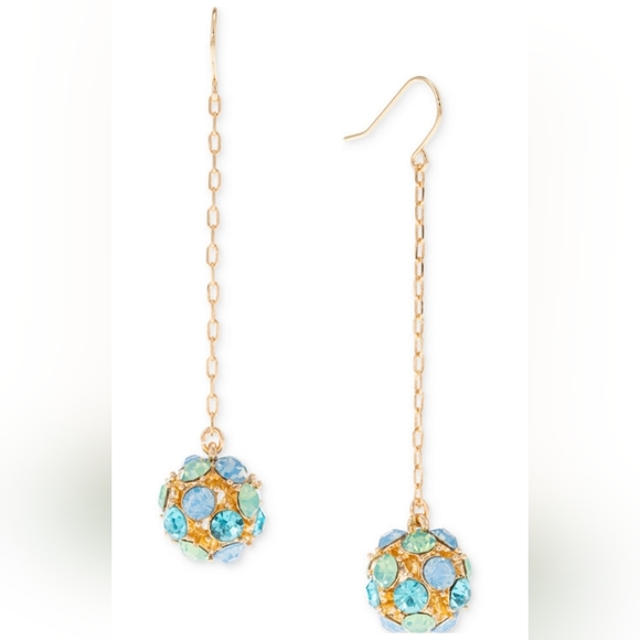 I.N.C. International Concepts Gold-tone Color Pave Fireball Drop Earrings - Picture 2 of 5